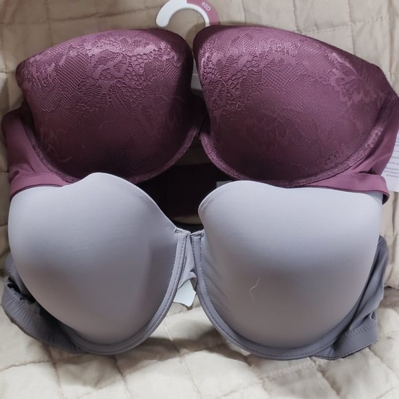*NEW* SZ 40 D Auden - Women's 2-Pack Bra Red/Grey -  Size 40D - Picture 2 of 5